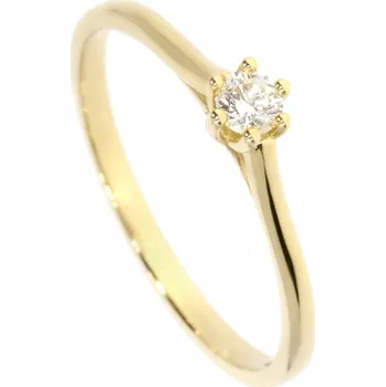 Šperk Zlatnictví Helios Zásnubní prsten s diamantem B48265 Velikost: 52,5, Kameny: S Diamanty, Váha: 1,3g