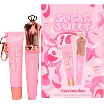 Péče o rty Sunkissed lesk a balzám na rty Sugar Sweet, Marshmallow, 6ml+16ml