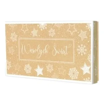 Set školních potřeb Pudełko prezentowe świąteczne, eko białe (22,5x12x3cm)