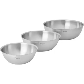Nerezové mísy v sadě 3 ks ve stříbrné barvě ø 25,5 cm Lucca 3.0 – FABINI ID_1785708
