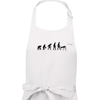 Kuchyňská zástěra Evoluce agility muž - Dámská zástěra na vaření - Univerzální velikost ( Bílá )