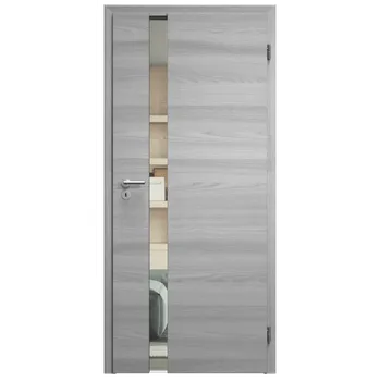 Interiérové dveře SAPELI HARMONIE KOMFORT M83 - CPL LAMINÁT - OTOČNÉ DVEŘE VČ. ZÁRUBNĚ - Dub zimní Průchozí šířka (cm): 80, Průchozí výška (cm): 197, Typ skla: Čiré sklo