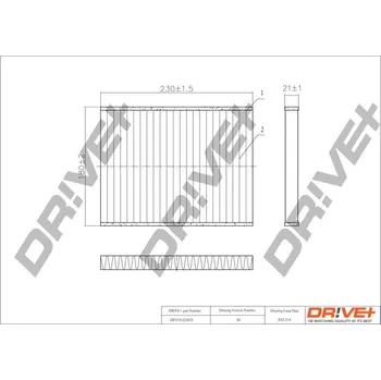 Kabinový filtr Filtr vzduchu v interiéru Dr!ve+ DP1110.12.0031