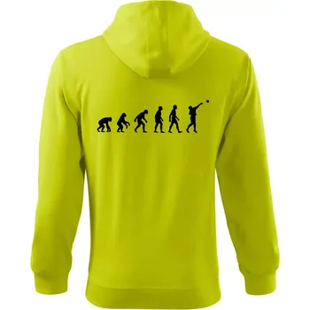 Pánská móda Evoluce vrh koulí - Mikina s kapucí na zip trendy zipper - S ( Limetková )