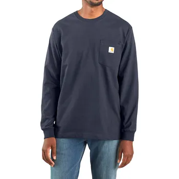 Pánské tričko Tričko s dlouhým rukávem Carhartt Workwear Pocket T-Shirt L/S - navy