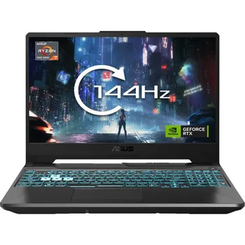 Notebook ASUS TUF Gaming A15 FA506NCR-WH71 AMD Ryzen™ 7 7435HS Laptop 39,6 cm (15.6") Full HD 16 GB DDR5-SDRAM 512 GB SSD NVIDIA GeForce RTX 3050 Wi-Fi 6 (802.11ax) Windows 11 Home Černá Nový / Repack