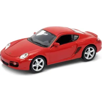 Výuková hračka Welly - Porsche Cayman S 1:34 červené