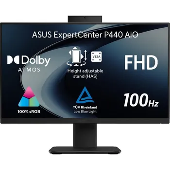 Stolní počítač ASUS PC AiO ExpertCenter P44 (P440VAK-BPC159W), i3-1315U, 23.8" 1920 x 1080, 8GB, 512GB SSD, UHD, W11 Home, Black