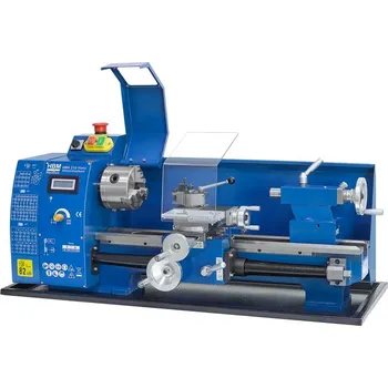 dílenský stroj HBM 210 Vario, soustruh na kov s digitálním displejem, vario otáčkami a rychloupínačem A0 multifix, 80 kg (HBM Machines)