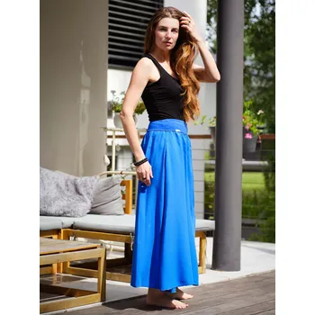 Dámská sukně Dlouhá sukně královsky modrá s kapsami Velikost: L