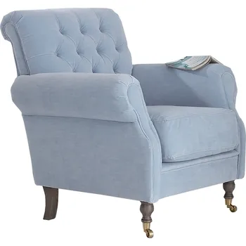 Křeslo Solenzara Čalouněné křeslo Winston s knoflíky NC-7234B Látkové čelounění: TC-017, Povrchová úprava nohou: Graywash Beech P875A