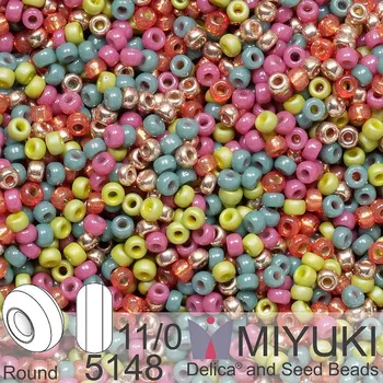Korálek Korálky Miyuki Round 11/0. Barva Elegant Autumn Mix 5148 Balení 5g.