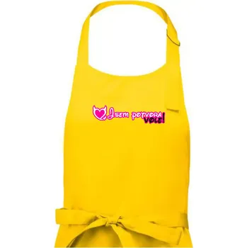 Kuchyňská zástěra Jsem potvora, vole! - Dámská zástěra na vaření - Univerzální velikost ( Žlutá )