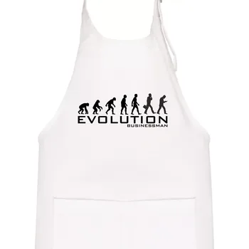 Kuchyňská zástěra Evoluce Businessman - Dětská zástěra na vaření - Univerzální velikost ( Bílá )