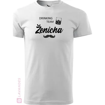 Drinking team ženicha, bílá, 3XL (Tričko na rozlučku pro ženicha)