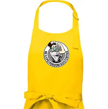 Kuchyňská zástěra Nejlepší porodní asistentka - Pánská zástěra na vaření - Univerzální velikost ( Žlutá )