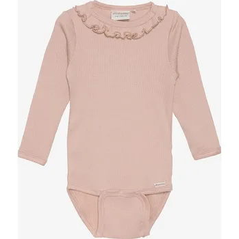 Kojenecký body Dětské body s dlouhým rukávem z bavlny a modalu Misty Rose Minymo Velikost: 92