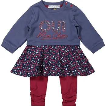 Kojenecká souprava DIRKJE Set 2.d šaty + legíny Blue dívka 62