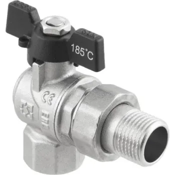 Vodovodní kohout Rohový kulový kohout se šroubením RAFTEC 1" motýl (DRBS3-U)