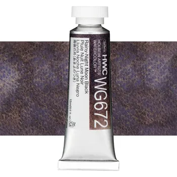 Vodová barva Akvarelová barva Holbein Granulating 15 ml - Rainy-Night Moon Black