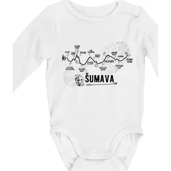 Profil Šumava - Body kojenecké s dlouhým rukávem - Dlouhý r. 3-6 měs ( Bílá )