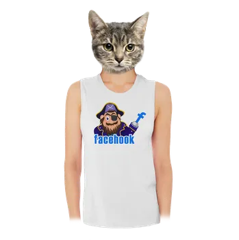 Bastard Facehook dámské tílko volné White