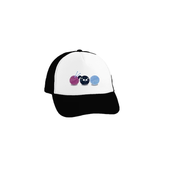 Kšiltovka Bastard Klubíčko kšiltovka truckerka Black cap