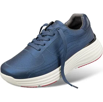 Dámská zdravotní obuv Dámské ultralehké šněrovací tenisky, ražená useň, modrá: 42