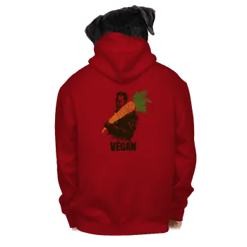 Pánská mikina Bastard Vegan pánská mikina na zip Red