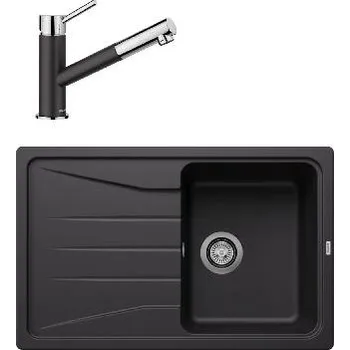 Vodovodní baterie Blanco - Set dřezu Sona 45 S a baterie Kano S, černá/černá SET 08-D 25 KANO-S cer