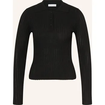 Mrs & Hugs Dámská Úpletová Polokošile, černá, 36