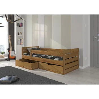 Postel ADRK Postel BEMMA, CH-Bem-OAK-185+M-E2027, 180x80 cm s matrací, tmavý dub