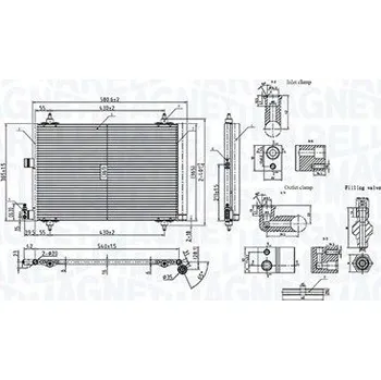 Výparník klimatizace Kondenzátor, klimatizace MAGNETI MARELLI 350203908000