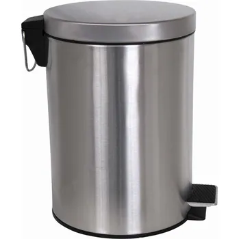 Odpadkový koš MSV pedálový odpadkový koš, kartáčovaná nerez ocel, 12 L