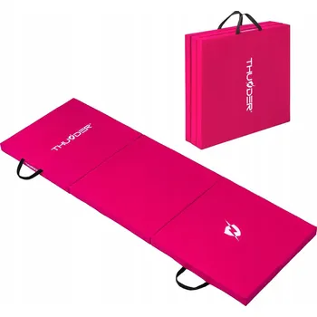 podložka na cvičení THUNDER Skládací podložka na cvičení, 180x60x4 cm RŮŽOVÁ