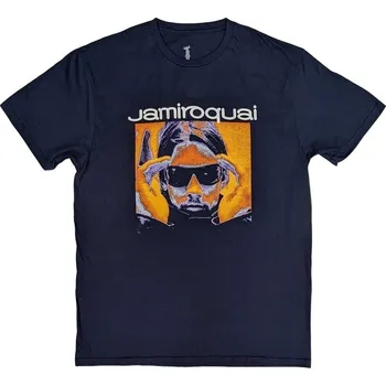 Jamiroquai Tričko Orange Glow Unisex Navy Blue M