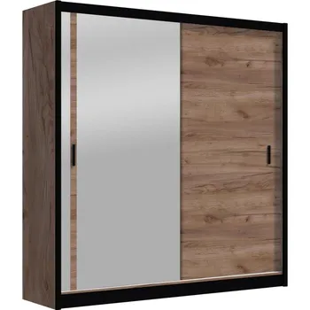 Šatní skříň Šatní skříň se zrcadlem SABRINA 180x215 cm dub craft