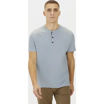 Pánské tričko TRIČKO CAMEL ACTIVE HENLEY 1/2 ARM SMOKE BLUE