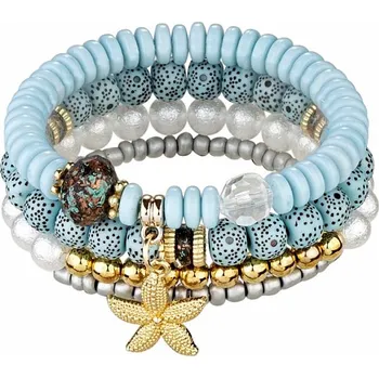 Náramek Sada čtyř letních náramků s hvězdicí obvod cca 16 až 22 cm