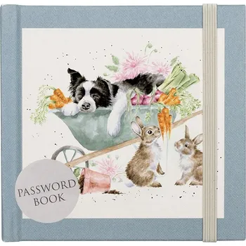 Wrendale Designs Zápisník na hesla Wrendale Designs "Sleeping on the Job" - Pes a králíci