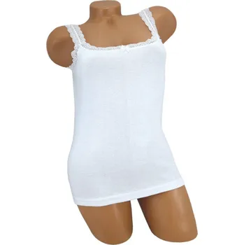 Dámské tílko NOVIA | s krajkou vzor 4/104 bílá XL