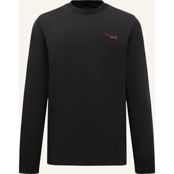 Pánské tričko Moncler Pánské Tričko S Dlouhým Rukávem, tmavě modrá, XXL