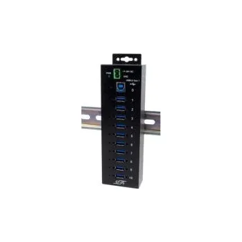 USB hub Rozbočovač USB EX-1510HMVS, standard: USB 3.2 USB, počet portů USB: 10, typ USB: USB A, USB B Exsys