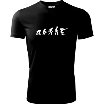 Pánské tričko Evoluce yoga - Pánské triko Fantasy sportovní (dresovina) - S ( Černá )