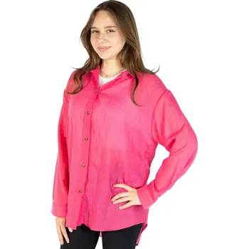 Dámská halenka Růžová dámská košile Savitree Radiant Pink, jednobarevná, Sittar UNI