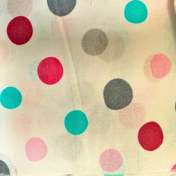 Rumitex Bavlněná látka, cena za 1 metr, šíře 160 cm, BAREVNÝ PUNTÍK NA BÍLÉM