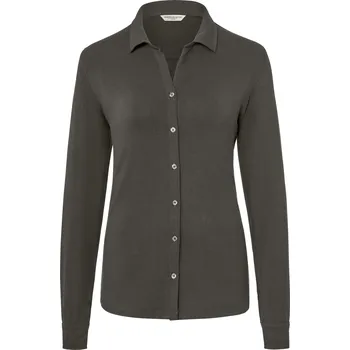 Pánské tričko 706276 - Tchibo - Halenkové triko s knoflíkovou légou - pro ženy - vel. XL 48/50 - barva: zelená