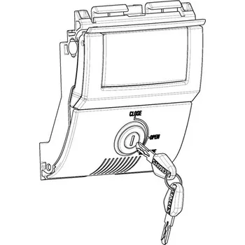 Zavazadlo na motocykl SHAD Zamykací systém PREMIUM D1B59PMAR pro SH58X/SH59X se zámkem PREMIUM SMART (Zavírací mechanismus PREMIUM)