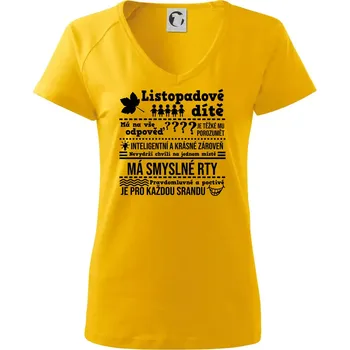 Dámské oblečení Narozeniny listopad - Tričko dámské Dream - S ( Žlutá )