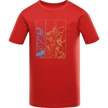 Pánské tričko Pánské funkční triko ALPINE PRO GREM lava 2XL